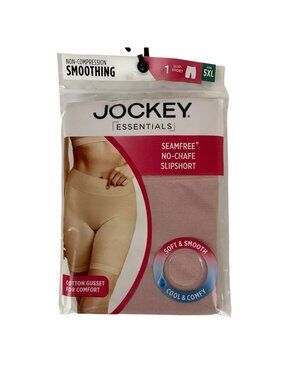 Jockey Essentials Seamfree Non-Compression No-Chafe Slip Short Size 5XL Rose